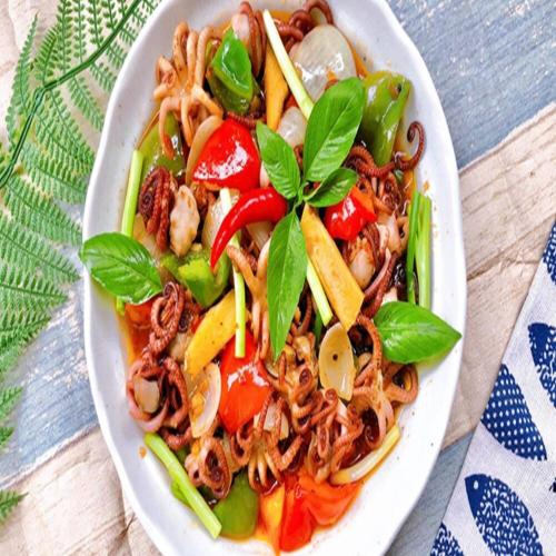 Mực Tuộc Xào Chua Ngọt